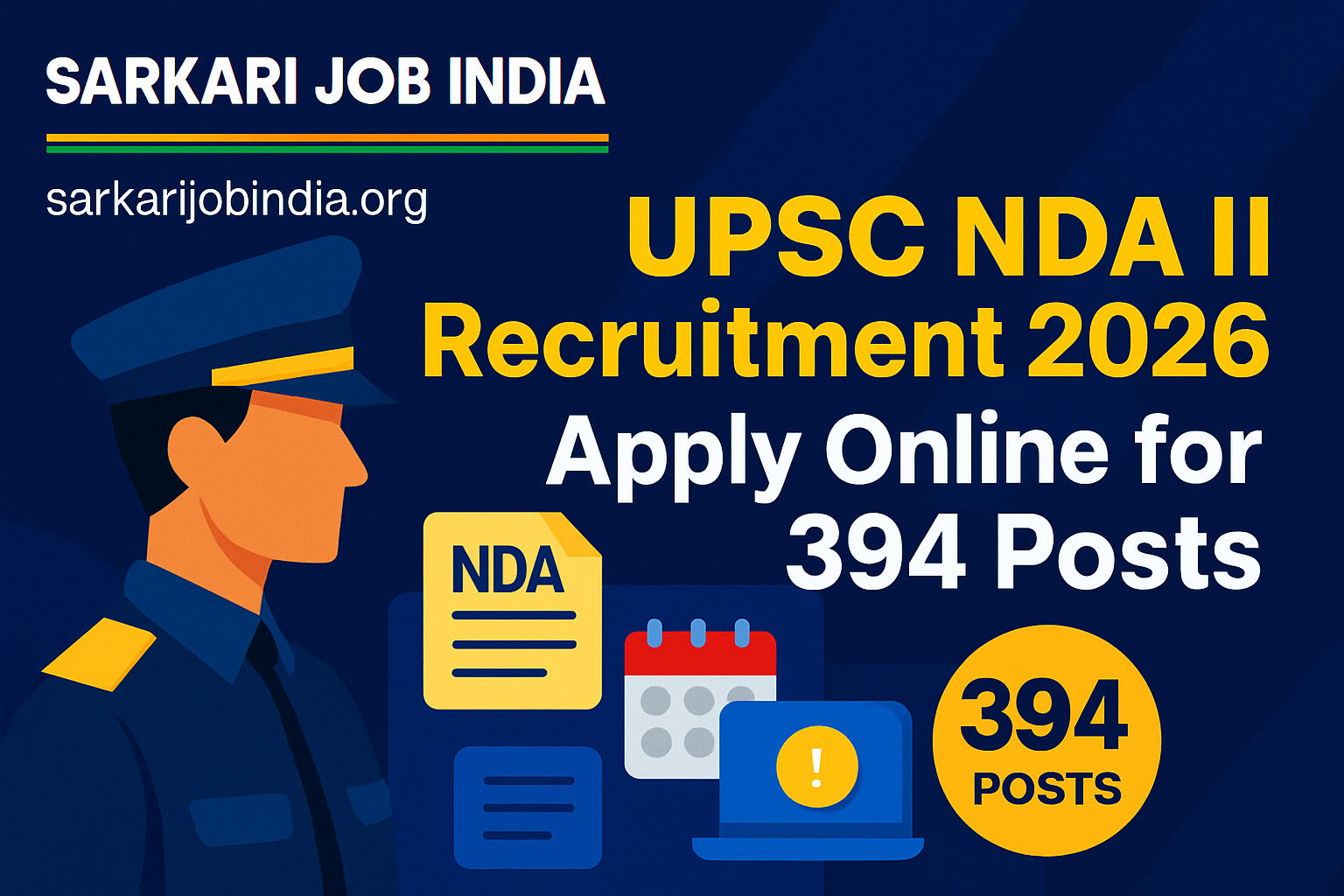 UPSC NDA II Recruitment 2026 - Apply Online for 394 Posts